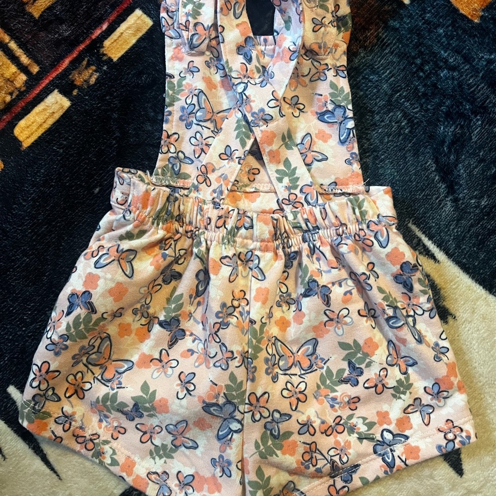 Wonder Nation Floral Kids Overalls - Multicolor
